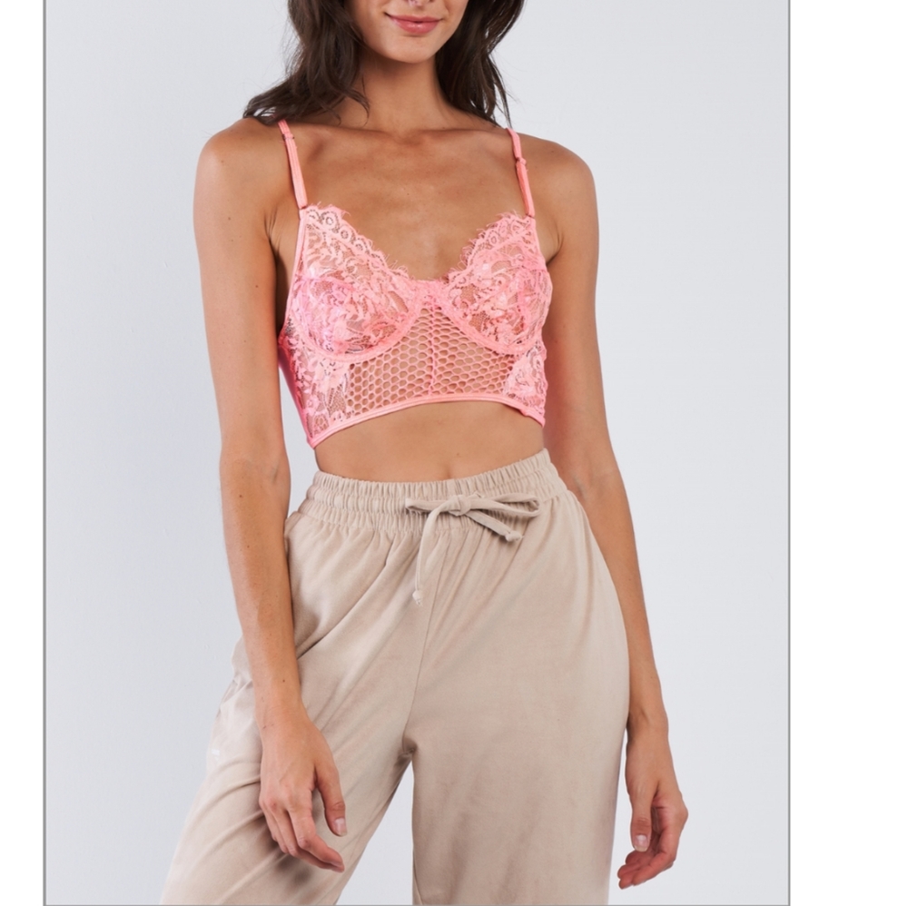 Sexy pink cami/bralette